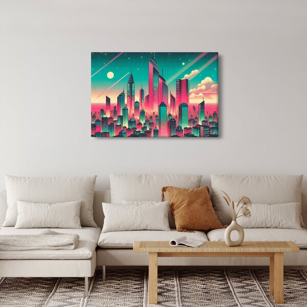 Obraz – Veľkomesto v pop-art štýle (90x60 cm)