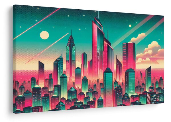 Obraz – Veľkomesto v pop-art štýle (90x60 cm)