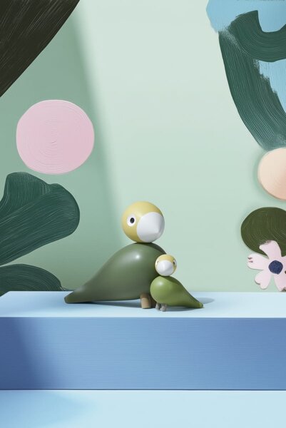 Drevený vtáčik Liv a Lykke Green