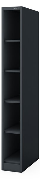 Úzky kovový regál, archivačný na dokumenty antracitový: TIM 250 x 1850 x 600 mm