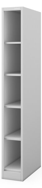 Úzky kovový regál, archivačný na dokumenty sivý: TIM 250 x 1850 x 600 mm