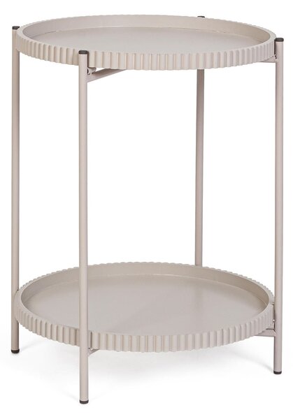 MUZZA Odkladací stolík dyres Ø 42 cm béžový