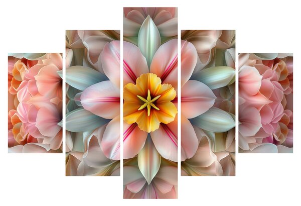 Obraz - Kaleidoskopický kvet (150x105 cm)