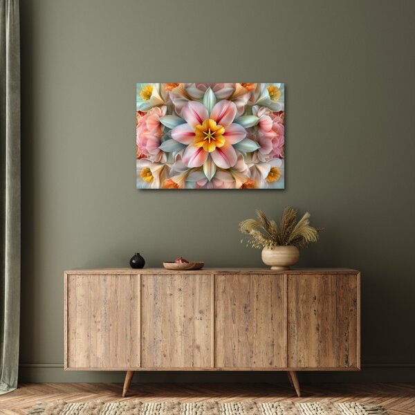 Obraz - Kaleidoskopický kvet (70x50 cm)