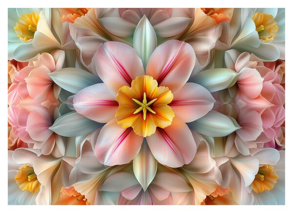 Obraz - Kaleidoskopický kvet (70x50 cm)