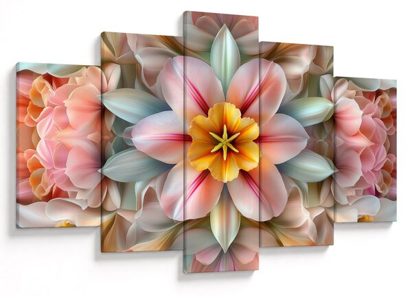 Obraz - Kaleidoskopický kvet (150x105 cm)