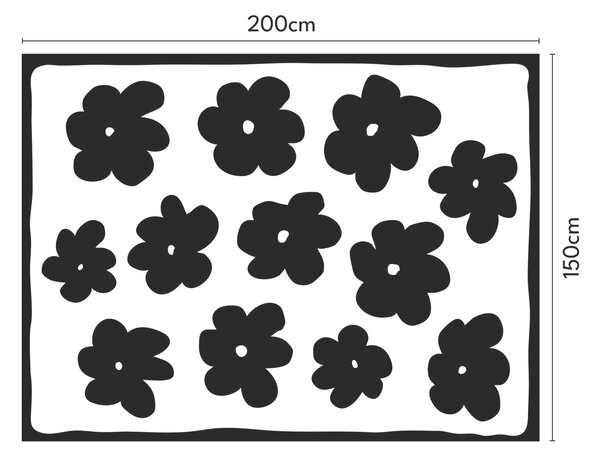 MUZZA Deka flo 200 x 150 cm modrá