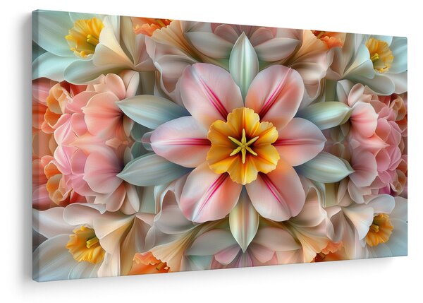 Obraz - Kaleidoskopický kvet (90x60 cm)