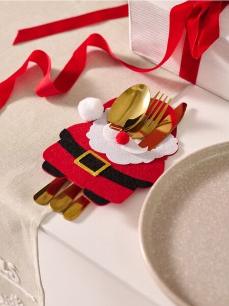 Sinsay - Vianočné puzdrá na príbory s motívom Santa Clausa 4 pack - viacfarebná