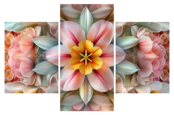 Obraz - Kaleidoskopický kvet (90x60 cm)