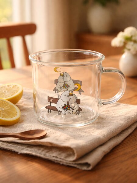 Sinsay - Sklenený hrnček s uškom The Moomins - viacfarebná