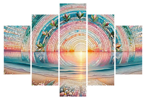 Obraz – Mozaika zapadajúceho slnka (150x105 cm)