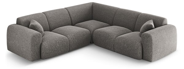 MUZZA Rohová päťmiestna pohovka NOMALIO 252 x 252 cm chenille sivá