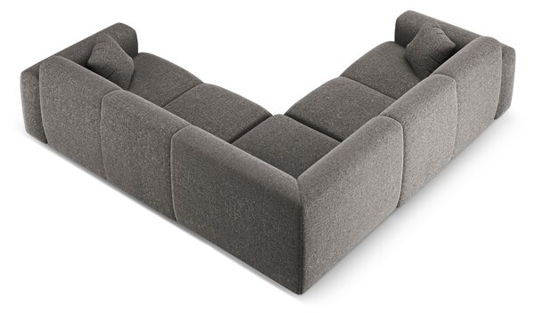 MUZZA Rohová päťmiestna pohovka NOMALIO 252 x 252 cm chenille sivá