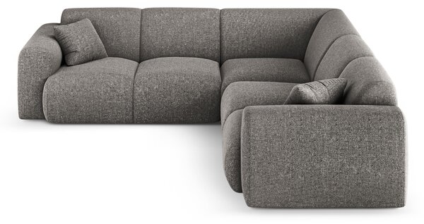 MUZZA Rohová päťmiestna pohovka NOMALIO 252 x 252 cm chenille sivá
