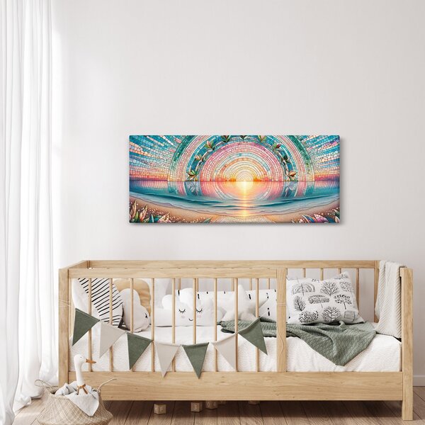 Obraz – Mozaika zapadajúceho slnka (120x50 cm)