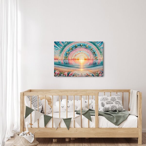 Obraz – Mozaika zapadajúceho slnka (70x50 cm)