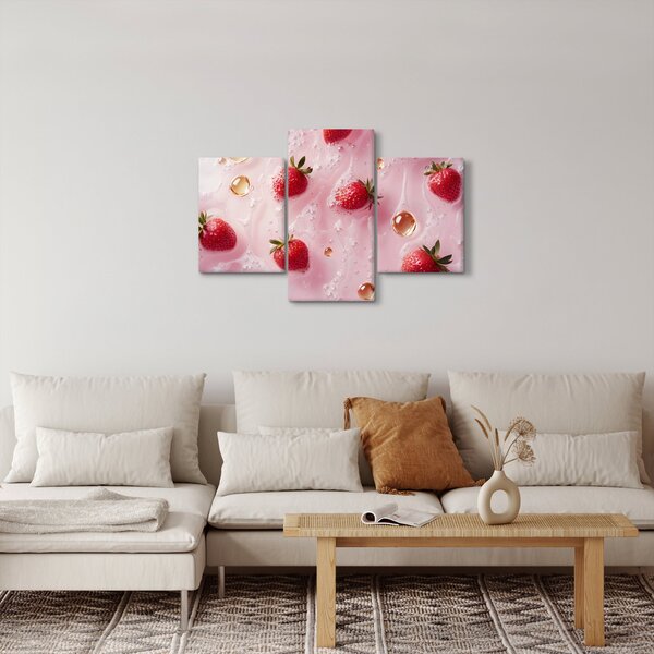 Obraz - Jahody v bublinách (90x60 cm)
