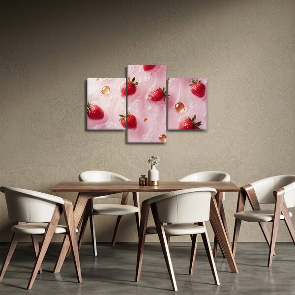 Obraz - Jahody v bublinách (90x60 cm)