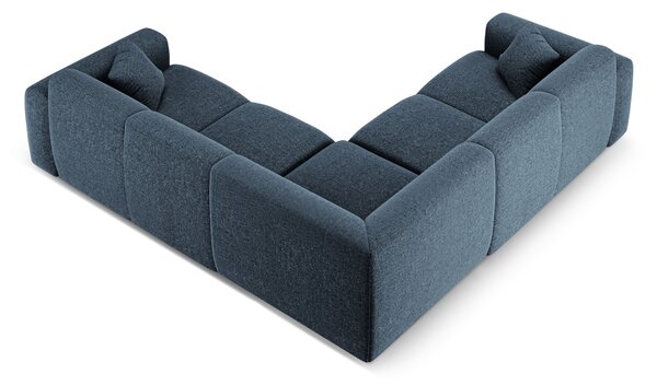 MUZZA Rohová päťmiestna pohovka NOMALIO 252 x 252 cm chenille modrá