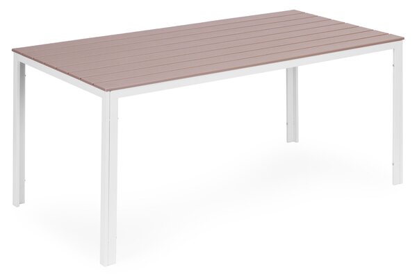MultiGarden Záhradný stôl 6 miest 156x78 cm - béžová biela MultiGarden