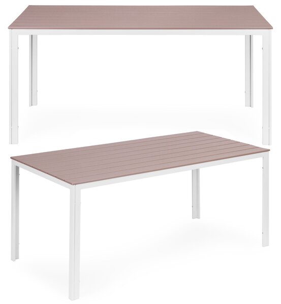MultiGarden Záhradný stôl 6 miest 156x78 cm - béžová biela MultiGarden