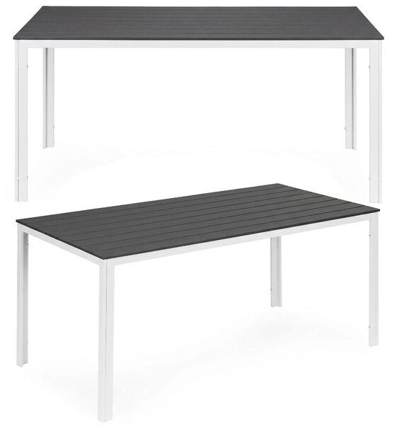 MultiGarden Záhradný stôl 6 miest 156x78 cm - sivý biely MultiGarden