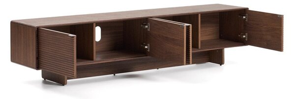 Tmavohnedý TV stolík v dekore orecha 200x46x40 cm Norlen – Kave Home