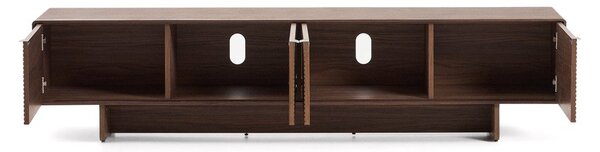 Tmavohnedý TV stolík v dekore orecha 200x46x40 cm Norlen – Kave Home