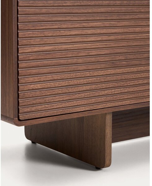 Tmavohnedý TV stolík v dekore orecha 200x46x40 cm Norlen – Kave Home