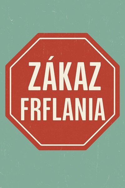 Plechová ceduľa Zákaz Frflania - Plechová tabuľa