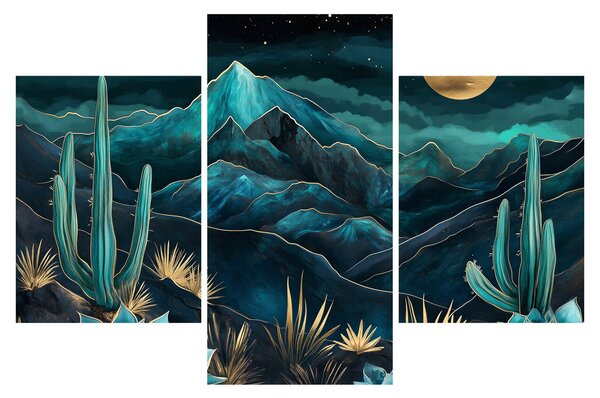 Obraz - Tyrkysová noc (90x60 cm)