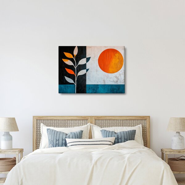 Obraz - Abstrakcia rastliny a slnka (70x50 cm)