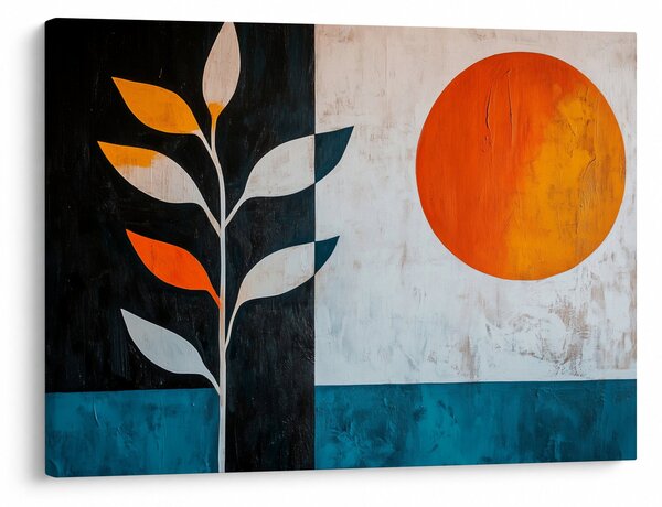 Obraz - Abstrakcia rastliny a slnka (70x50 cm)