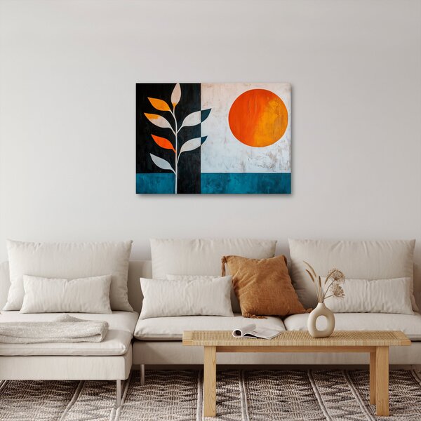Obraz - Abstrakcia rastliny a slnka (70x50 cm)