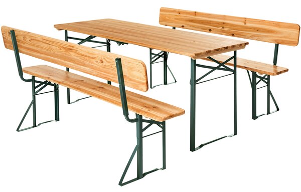 Tectake 402503 pivný set stola a lavice - hnedá