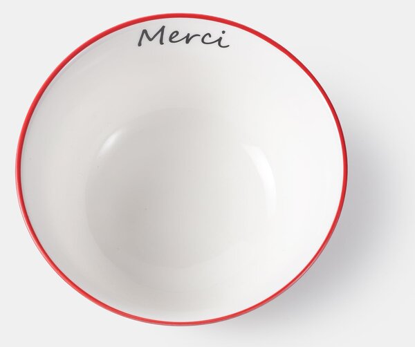 Sinsay - Keramická miska s nápisom Merci - tmavomodrá