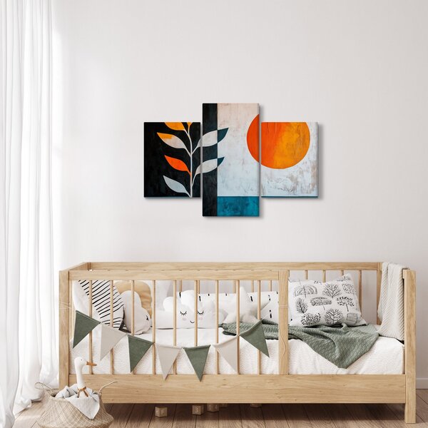 Obraz - Abstrakcia rastliny a slnka (90x60 cm)