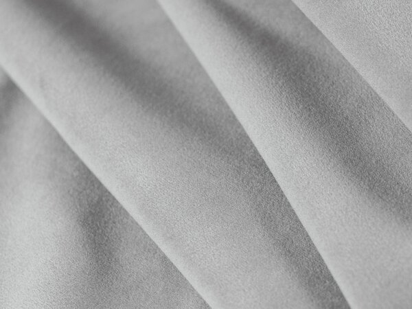 MUZZA Päťmiestna rozkladacia pohovka s úložným priestorom do tvaru U NALET 362 cm velvet svetlosivá