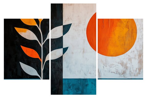 Obraz - Abstrakcia rastliny a slnka (90x60 cm)