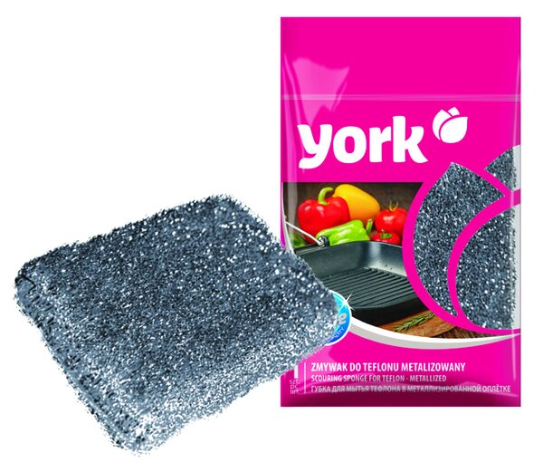 York Škrabacia hubka na teflón – metalizovaná, 1 ks