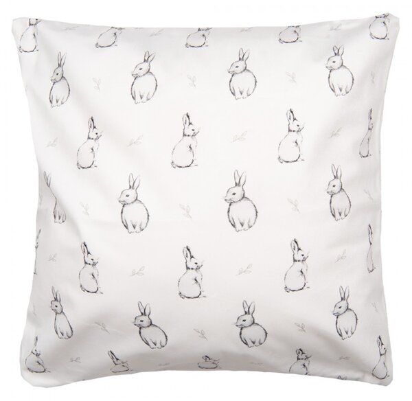 Béžová obliečka na vankúš s králikmi Bunny Buddies - 45*45 cm - Clayre & Eef