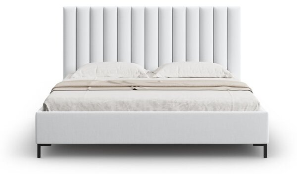 Svetlosivá čalúnená dvojlôžková posteľ s úložným priestorom s roštom 180x200 cm Casey – Mazzini Beds