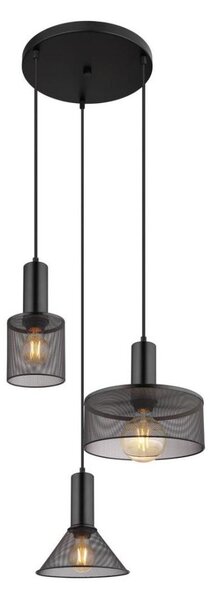 Globo 15648-3H - Luster na lanku JEDD 3xE27/60W/230V čierna