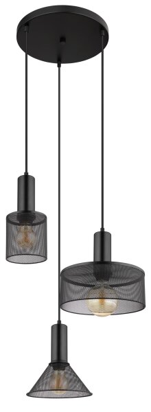 Globo 15648-3H - Luster na lanku JEDD 3xE27/60W/230V čierna