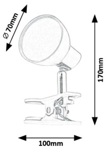 Rabalux 1478 klip-on stolná lampa Noah
