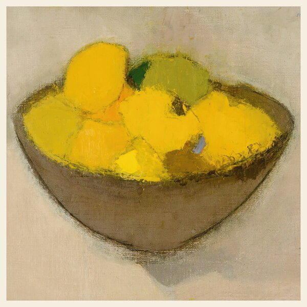 Umelecká tlač Lemons (Still Life in Yellow / Square) - Helene Schjerfbeck, (40 x 40 cm)