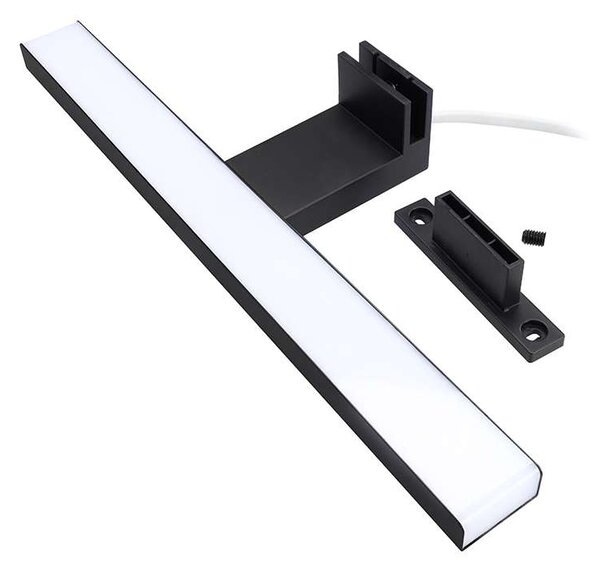 LED kúpeľňové osvetlenie 3v1 WO827, 40 cm, čierna