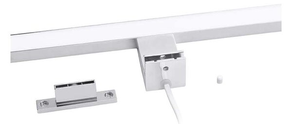 LED kúpeľňové osvetlenie 3v1 WO827, 40 cm, strieborná