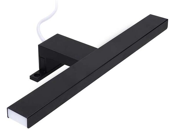 LED kúpeľňové osvetlenie 3v1 WO827, 40 cm, čierna